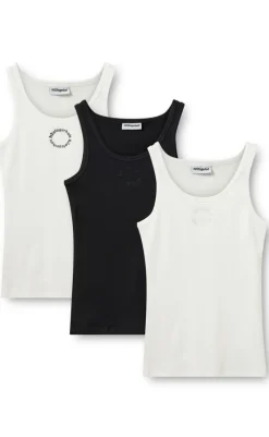 Clearance Top - 3 Pack Tank Top - White/Black T-shirts & Toppe