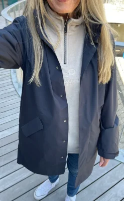 Discount Regnjakke - Rømø Long Unisex - Navy Jakker & Frakker|Alt Overtøj