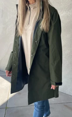 New Regnjakke - Rømø Long Unisex - Army Jakker & Frakker|Alt Overtøj