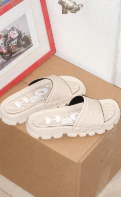 Sale Sandal - Trek - Sand w. White Logo Sandaler