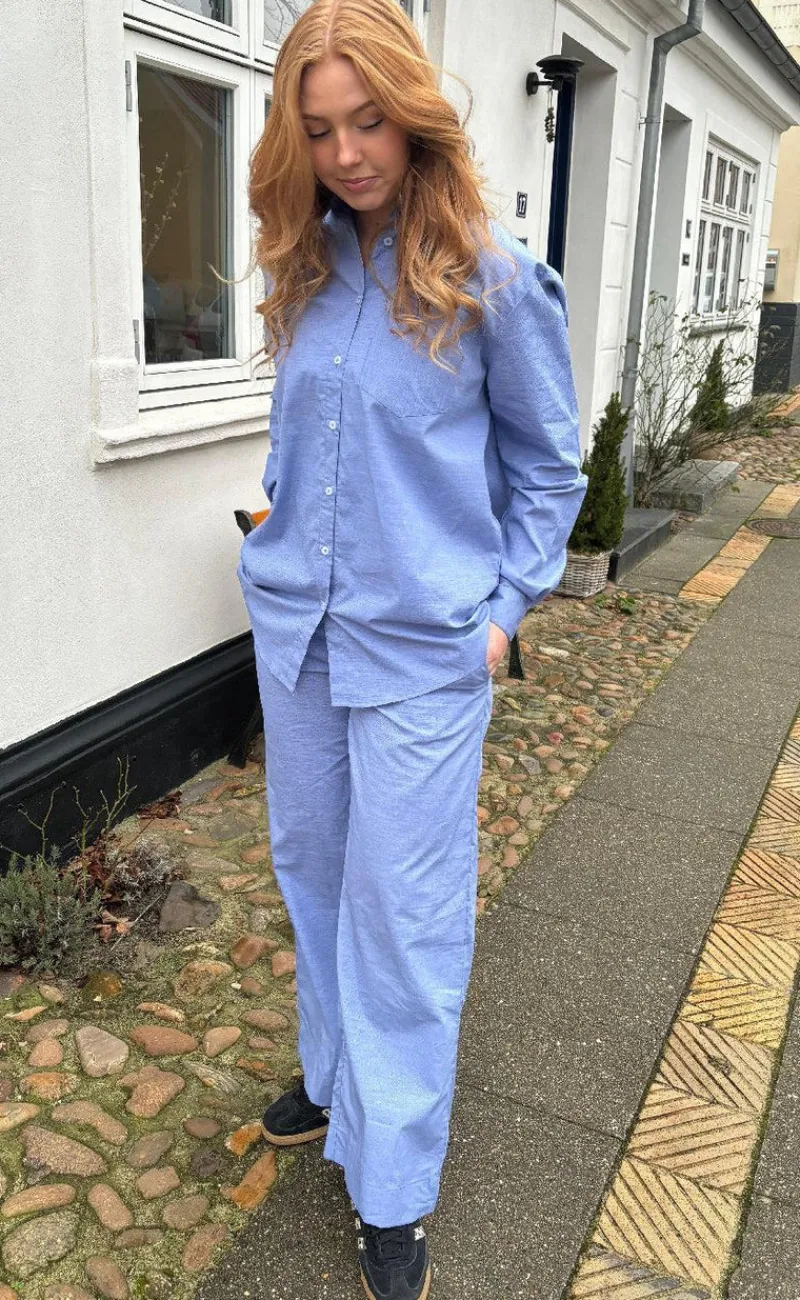 Online Skjorte - Rønne Essential LS - Blue Skjorter