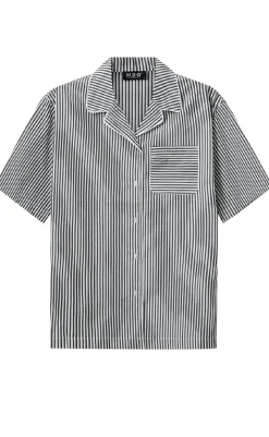 Hot Skjorte - Rønne Essential - Black/White Stripe Skjorter