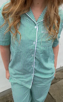 Outlet Skjorte - Rønne Essential - Green/White Skjorter