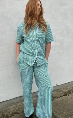 Outlet Skjorte - Rønne Essential - Green/White Skjorter