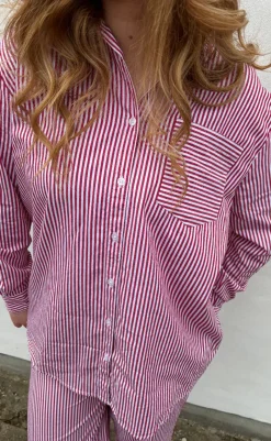 Discount Skjorte - Rønne Essential LS - Red/White Skjorter