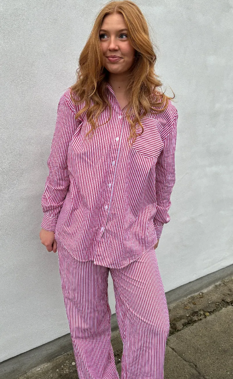 Discount Skjorte - Rønne Essential LS - Red/White Skjorter