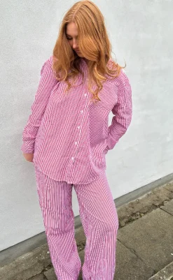 Discount Skjorte - Rønne Essential LS - Red/White Skjorter