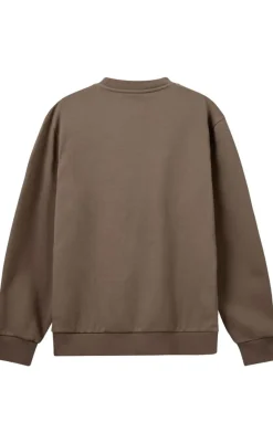 Sweatshirt - Logo - Dusty Oak/Navy Striktrøjer & Sweat