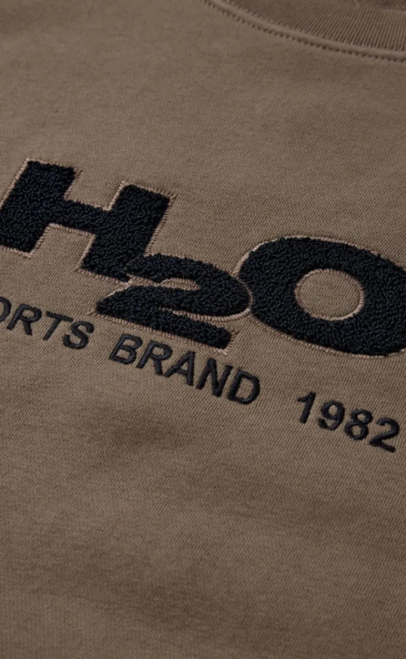 Sweatshirt - Logo - Dusty Oak/Navy Striktrøjer & Sweat