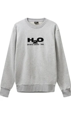 Sweatshirt - Logo - Lt. Grey Mel/Black Striktrøjer & Sweat