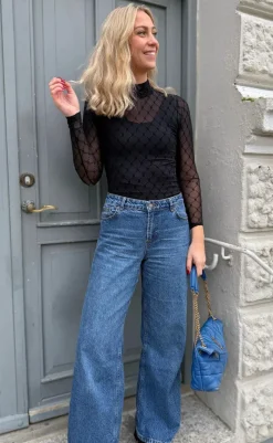 New Bluse - Mesh Turtle Neck - 9 Bluser