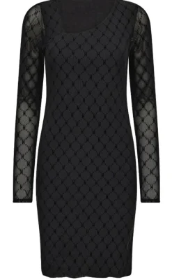 Hot Kjole - Mesh V-neck - Black Kjoler