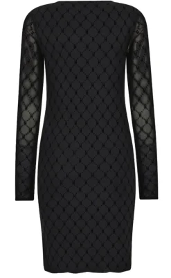 Hot Kjole - Mesh V-neck - Black Kjoler