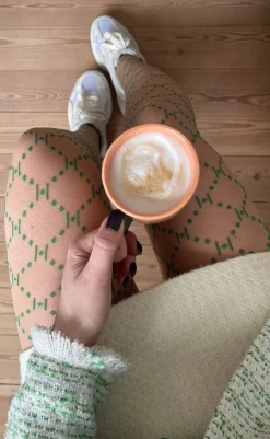 Outlet Strømpebukser - Logo 25 Denier - Green Strømper & Strømpebukser|Strømpebukser