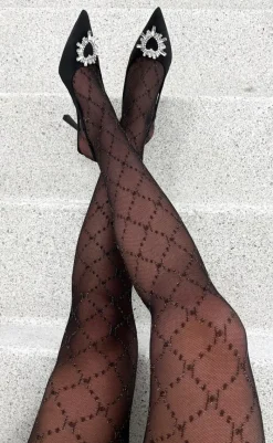 Clearance Strømpebukser - Glitter Logo - Golden Lurex Strømper & Strømpebukser|Strømpebukser