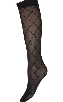 Sale Strømper - Knee High Logo - Black Strømper & Strømpebukser