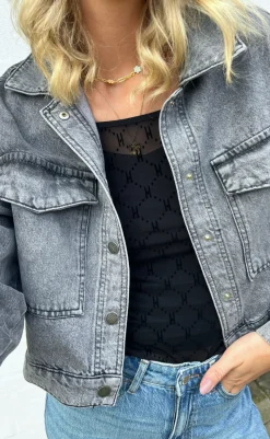 Online Top - Mesh Singlet - Black T-shirts & Toppe