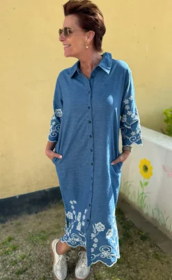 Best INA Copenhagen Kjole - Debbie - Light Blue W. Embroidery Kjoler