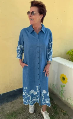 Best INA Copenhagen Kjole - Debbie - Light Blue W. Embroidery Kjoler