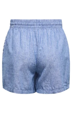 Discount Shorts - Mila Linen - Star Sapphire/Cloud Dancer. Shorts