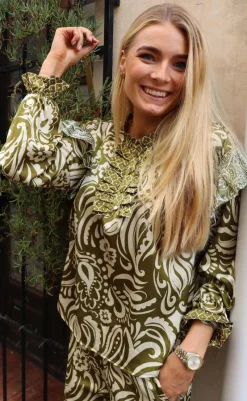 Liberte Bluse - Tia Frill - Army Bluser