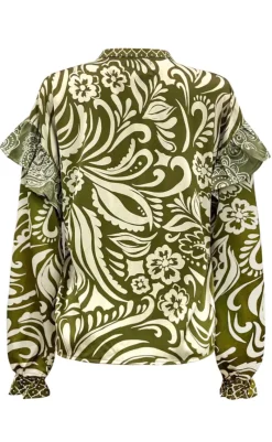 Liberte Bluse - Tia Frill - Army Bluser