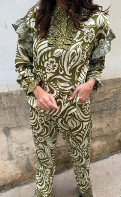 Liberte Bluse - Tia Frill - Army Bluser