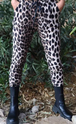 Online Liberte Bukser - Alma - big Lux Leo/Fossil Bukser & Jeans