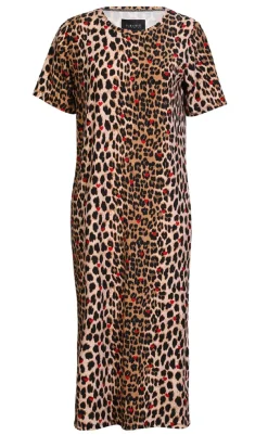 Outlet Liberte Kjole - Alma T-shirt - Lux Leo/Red Heart Kjoler|T-shirts & Toppe