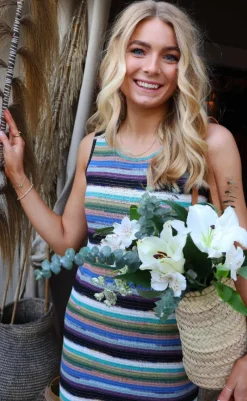 Hot Liberte Kjole - Bia - Blurred Multi Stripe Kjoler