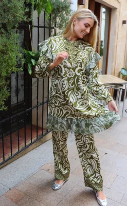 Online Liberte Kjole - Tia Frill - Army Kjoler