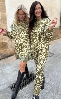 Online Liberte Kjole - Tia Frill - Army Kjoler