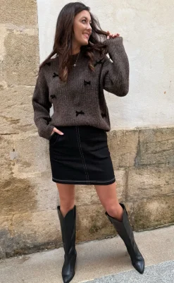 Online Liberte Nederdel - Asta - Black Denim Nederdele