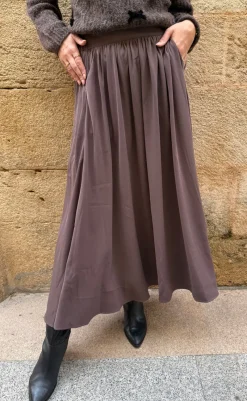 Online Liberte Nederdel - Frede - Dark Bown Nederdele