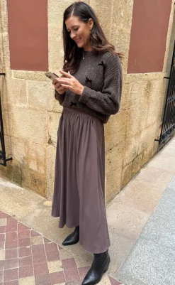 Online Liberte Nederdel - Frede - Dark Bown Nederdele