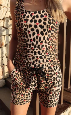 Sale Liberte Top - Alma Turn - Lux Leo/Red Heart T-shirts & Toppe