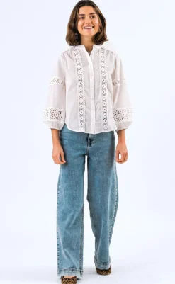 Clearance Bluse - June - White Bluser