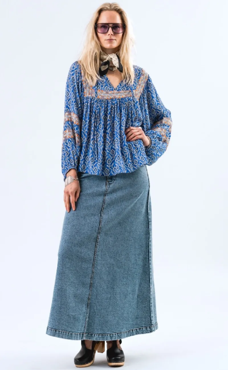 Discount Bluse - Teel - Blue Bluser