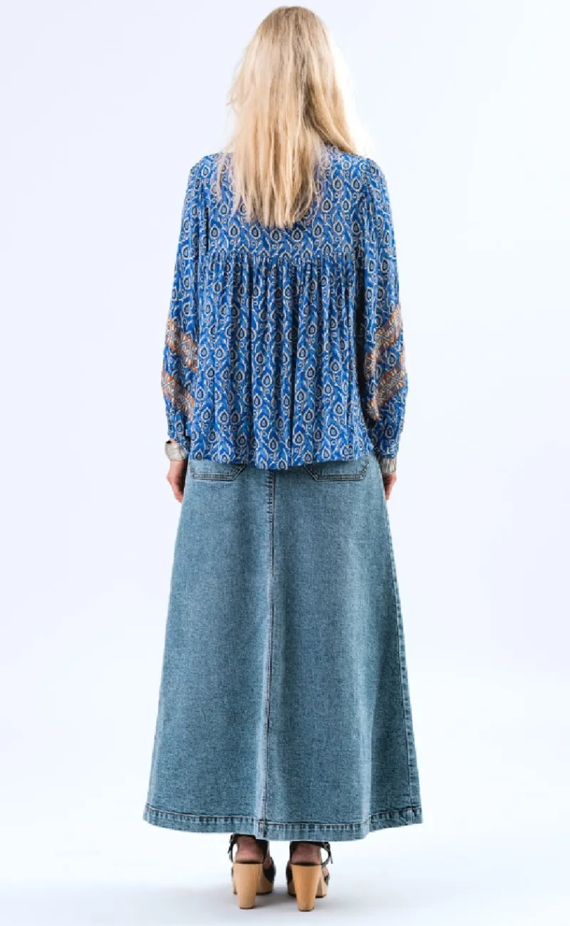 Discount Bluse - Teel - Blue Bluser