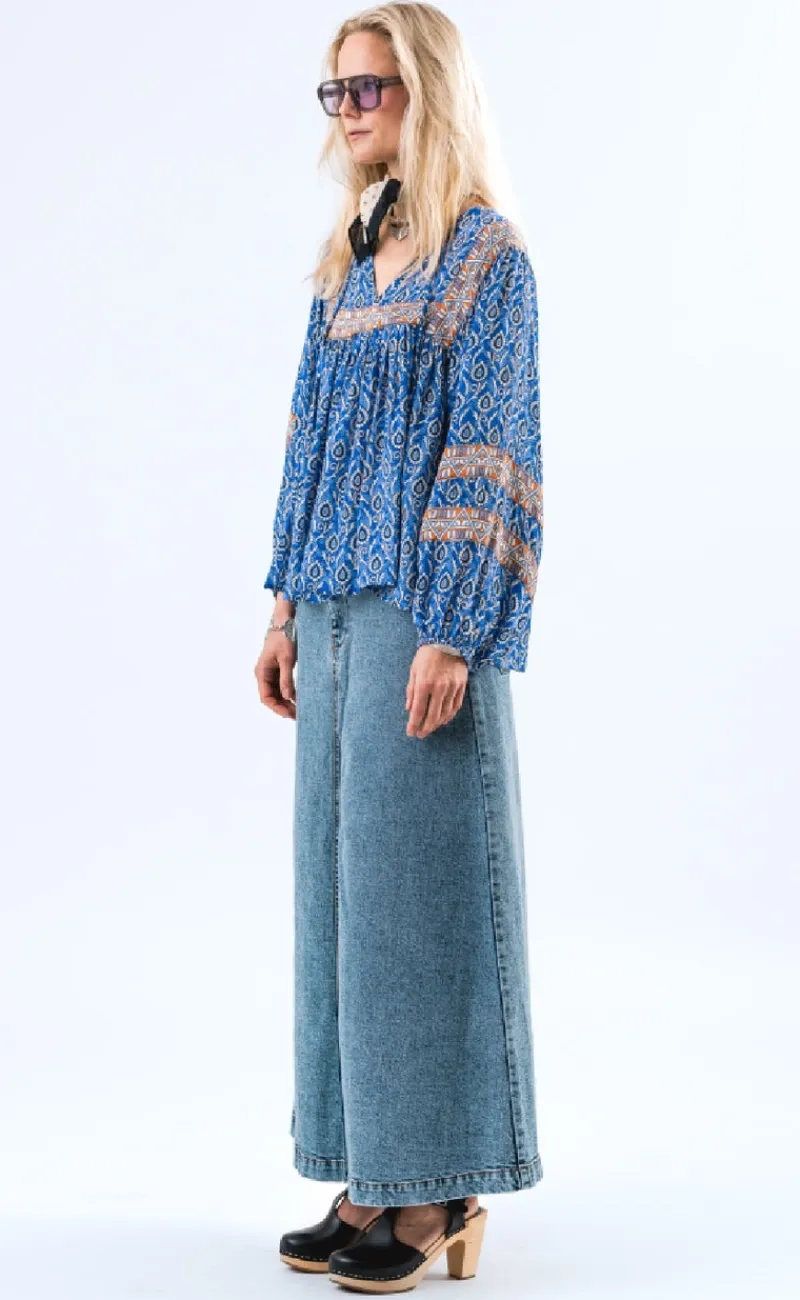 Discount Bluse - Teel - Blue Bluser