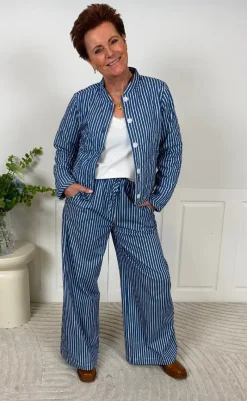 Clearance Jakke - Emilia - Stripe Alt Overtøj|Jakker & Frakker