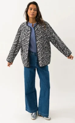 Outlet Jakke - Lily - Leopard Print Jakker & Frakker|Alt Overtøj
