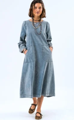 Hot Kjole - Lucas - Washed Denim Kjoler