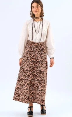 Sale Nederdel - Luna - Leopard Print Nederdele