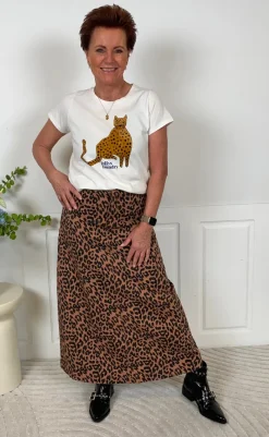 Sale Nederdel - Luna - Leopard Print Nederdele