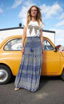 Clearance T-shirt - Roma Bow - White T-shirts & Toppe