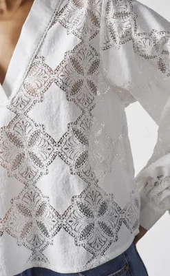 Sale Love & Divine Bluse - Love1307 - Cream Lace Bluser