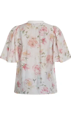 New Love & Divine Bluse - Love1123-8 - Coral Flower Bluser