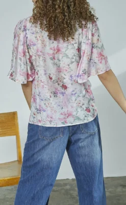 Love & Divine Bluse - Love1123-7 - Pastel Flower Bluser