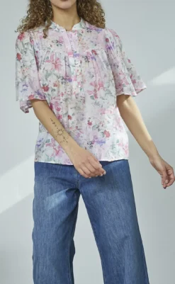 Love & Divine Bluse - Love1123-7 - Pastel Flower Bluser